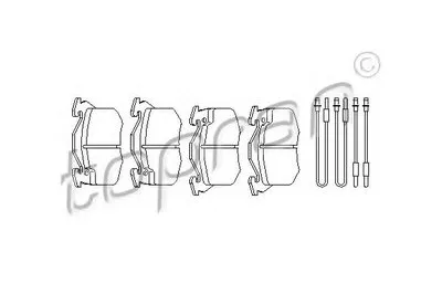 Комплект тормозных колодок, дисковый тормоз TOPRAN купить