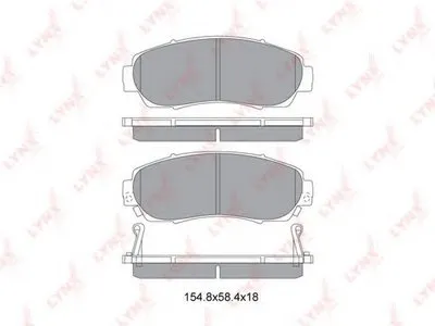 Комплект тормозных колодок, дисковый тормоз LYNXauto купить