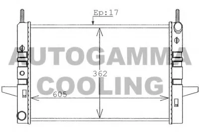 Радиатор, охлаждение двигателя AUTOGAMMA купить