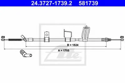 Трос, стояночная тормозная система ATE купить