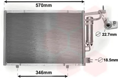 Конденсатор, кондиционер VAN WEZEL купить