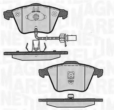 Комплект тормозных колодок, дисковый тормоз MAGNETI MARELLI купить