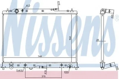 Радиатор, охлаждение двигателя NISSENS купить