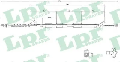Трос, стояночная тормозная система LPR купить