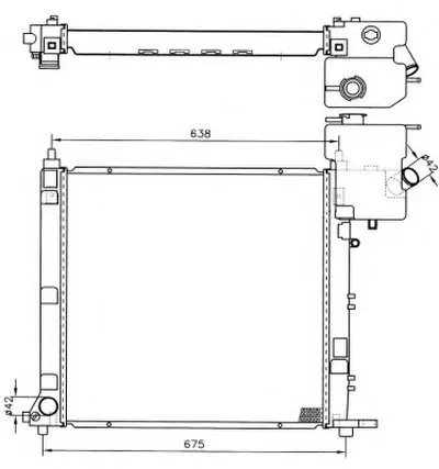 Радиатор, охлаждение двигателя NRF купить
