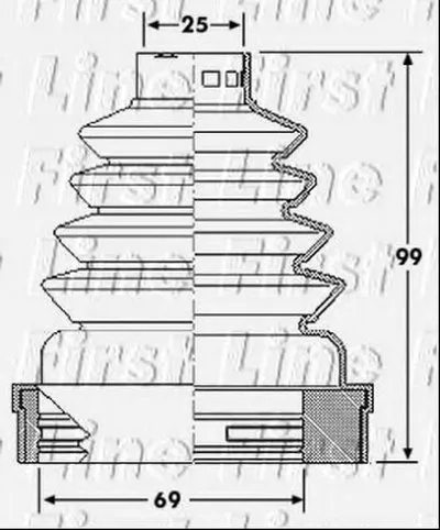 Пыльник, приводной вал FIRST LINE купить