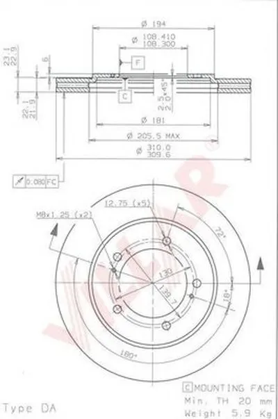 Тормозной диск VILLAR купить