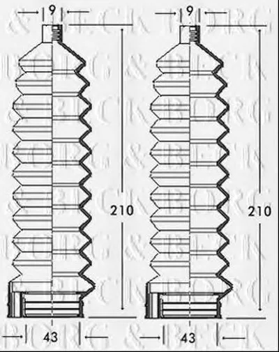 Пыльник, рулевое управление BORG & BECK купить