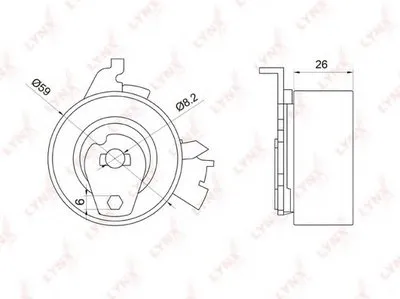 Натяжной ролик, ремень ГРМ LYNXauto купить