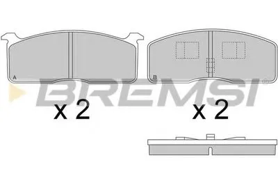 Комплект тормозных колодок, дисковый тормоз BREMSI купить