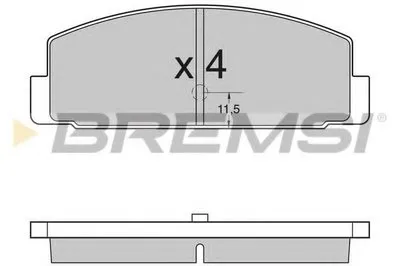 Комплект тормозных колодок, дисковый тормоз BREMSI купить