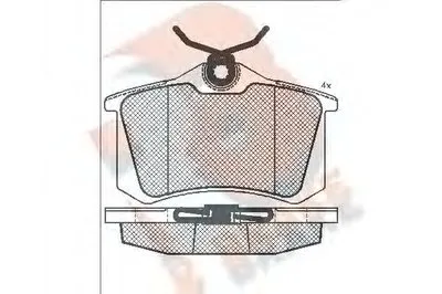 Комплект тормозных колодок, дисковый тормоз R BRAKE купить