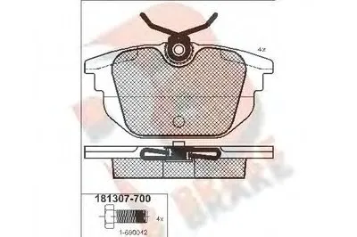Комплект тормозных колодок, дисковый тормоз R BRAKE купить
