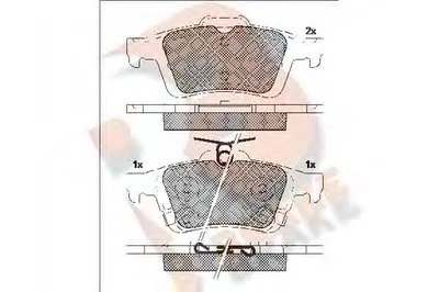 Комплект тормозных колодок, дисковый тормоз R BRAKE купить