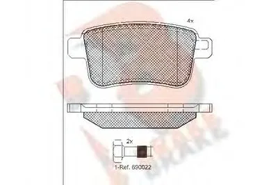 Комплект тормозных колодок, дисковый тормоз R BRAKE купить