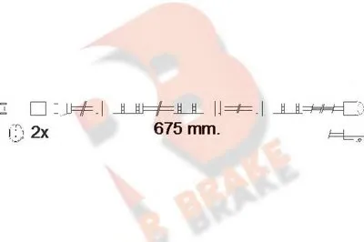 Сигнализатор, износ тормозных колодок R BRAKE купить