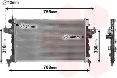 Радиатор, охлаждение двигателя VAN WEZEL купить