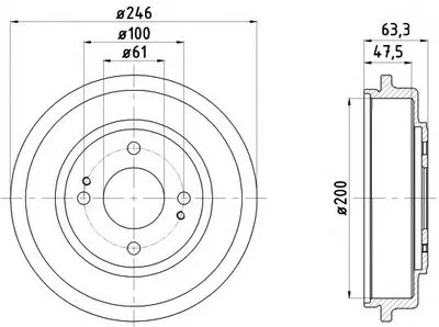 Тормозной барабан HELLA купить