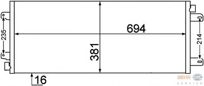 Конденсатор, кондиционер BEHR HELLA SERVICE купить
