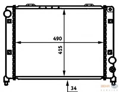 Радиатор, охлаждение двигателя BEHR HELLA SERVICE HELLA купить