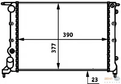 Радиатор, охлаждение двигателя BEHR HELLA SERVICE HELLA купить