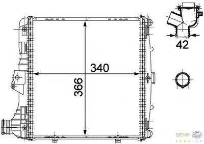 Радиатор, охлаждение двигателя BEHR HELLA SERVICE HELLA купить