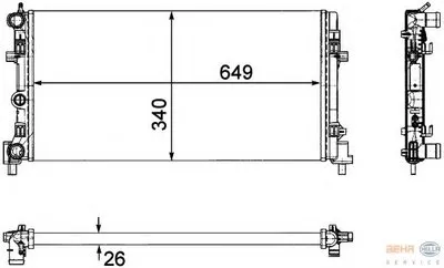 Радиатор, охлаждение двигателя BEHR HELLA SERVICE HELLA купить