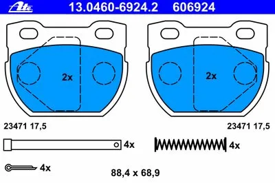 Комплект тормозных колодок, дисковый тормоз ATE купить