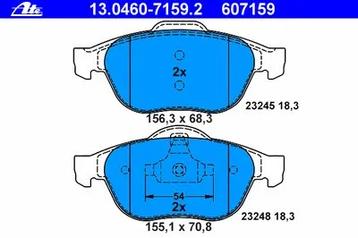 Комплект тормозных колодок, дисковый тормоз ATE купить