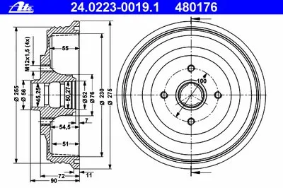 Тормозной барабан ATE купить