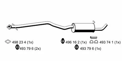 Средний глушитель выхлопных газов ERNST купить