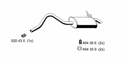 Глушитель выхлопных газов конечный ERNST купить