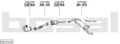 Система выпуска ОГ BOSAL купить