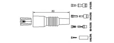 Вилка, распределитель зажигания; Вилка, катушка зажигания BREMI купить