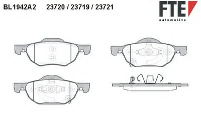 Комплект тормозных колодок, дисковый тормоз FTE купить