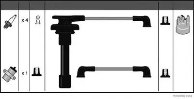Комплект проводов зажигания HERTH+BUSS JAKOPARTS купить