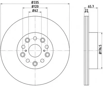 Тормозной диск PRO HELLA PAGID купить