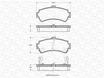 Комплект тормозных колодок, дисковый тормоз MAGNETI MARELLI купить