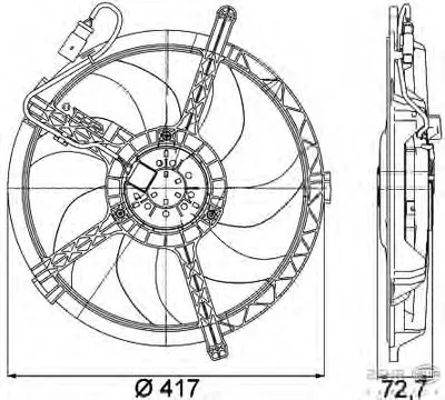 Вентилятор, охлаждение двигателя BEHR HELLA SERVICE купить