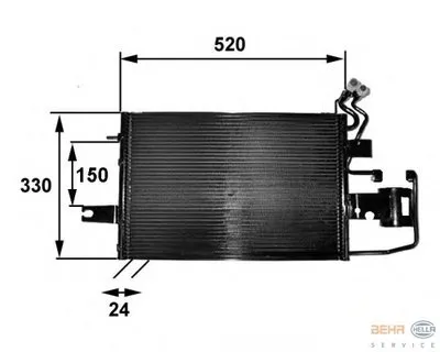 Конденсатор, кондиционер BEHR HELLA SERVICE купить