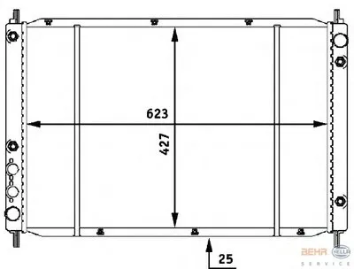 Радиатор, охлаждение двигателя BEHR HELLA SERVICE купить
