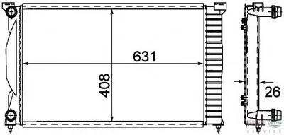 Радиатор, охлаждение двигателя BEHR HELLA SERVICE купить