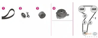 Водяной насос + комплект зубчатого ремня BEHR HELLA SERVICE купить