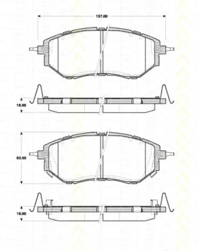 Комплект тормозных колодок, дисковый тормоз TRISCAN купить