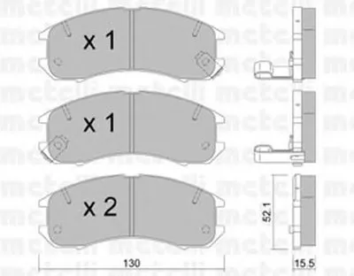Комплект тормозных колодок, дисковый тормоз METELLI купить