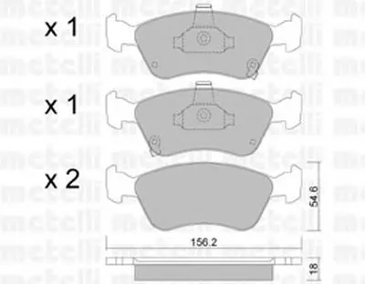 Комплект тормозных колодок, дисковый тормоз METELLI купить