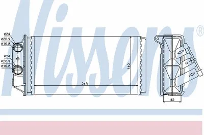 Теплообменник, отопление салона NISSENS купить