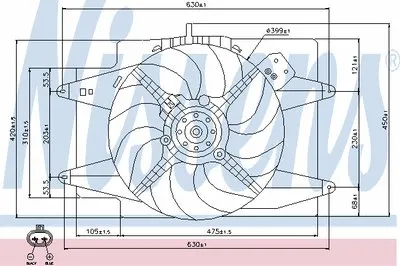Вентилятор, охлаждение двигателя NISSENS купить