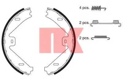 Комплект тормозных колодок, стояночная тормозная система NK купить
