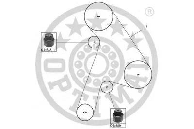 Комплект ремня ГРМ OPTIMAL купить